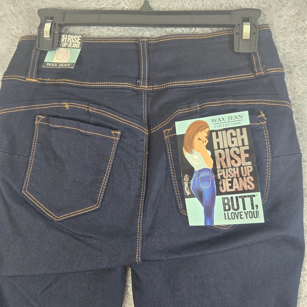 Wax Jean High Rise Push Up Skinny Jeans Dark Wash 90400 Size 11 NWT - Picture 8 of 9